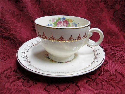 Taylor Smith Taylor: Floral Bouquet, Gold Filigree: Cup & Saucer Set (s), 2 1/2"