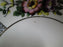 Noritake White w/ Pink & Purple Flowers, Gold Trim: Footed Bowl, 4 1/2" x 2"