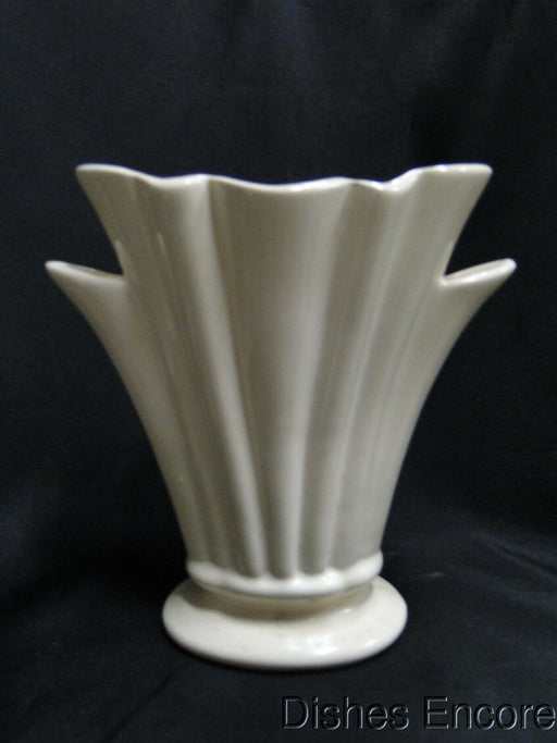 Pottery, Three-Openings, Ivory Color: Vase,  7 1/4" Tall --  MP#003