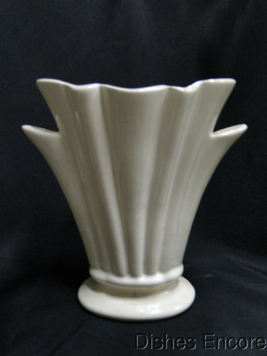 Pottery, Three-Openings, Ivory Color: Vase,  7 1/4" Tall --  MP#003