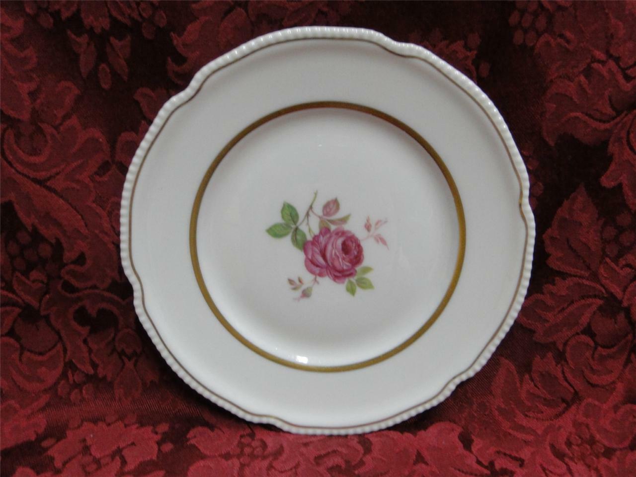 Castleton Dolly Madison, Rose w/ Gold Trim: Bread Plate (s), 6 1/2"