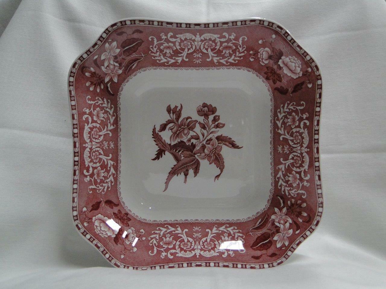 Copeland Spode's Camilla Red, Pink, Floral: Square Serving