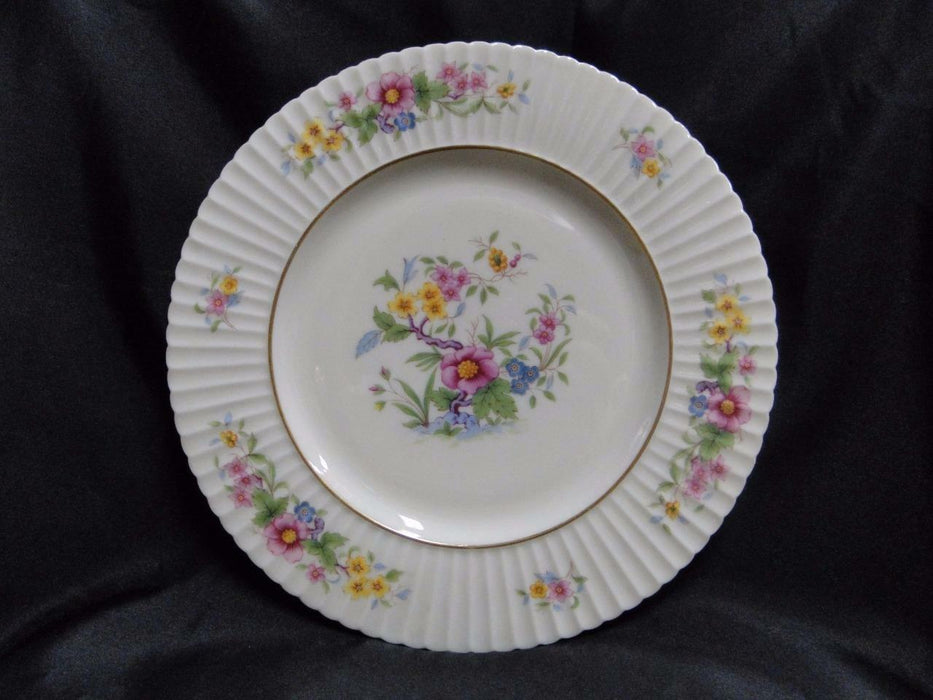 Lenox Sonnet, Florals, Fluted Rim, Gold Trim: Dinner Plate (s), 10 3/4"