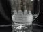 Toscany (Romania) Clear w/ Gray Cut Sailboat, Original Sticker: Pitcher, 10"