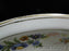 Dresden Style Royal, Floral & Gold Scrolls: Oval Serving Bowl, 9 3/4", Trim Wear