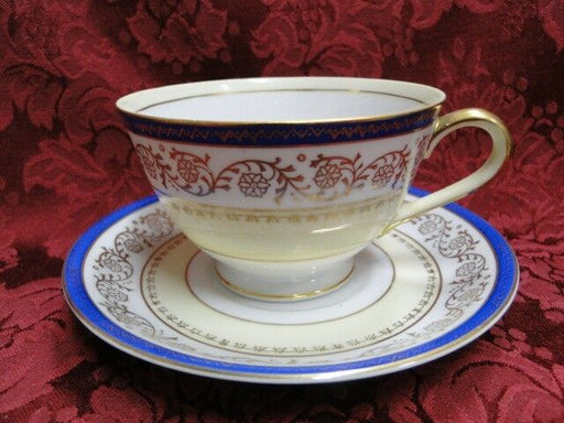 Shimokata Thin Blue Band, Gold Scrolls, Smooth: Cup & Saucer Set (s)
