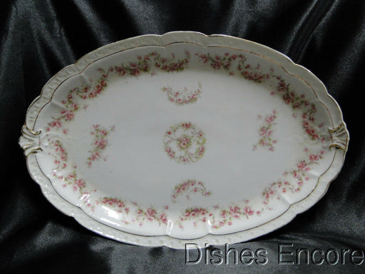 Zeh, Scherzer & Co 508, Pink Rose Garland: Oval Serving Platter, 13 3/8"