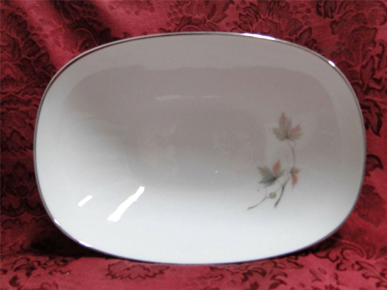 Noritake Oaklane, 6310, Taupe & Peach Leaves: Oval Serving Bowl (s), 9 7/8"