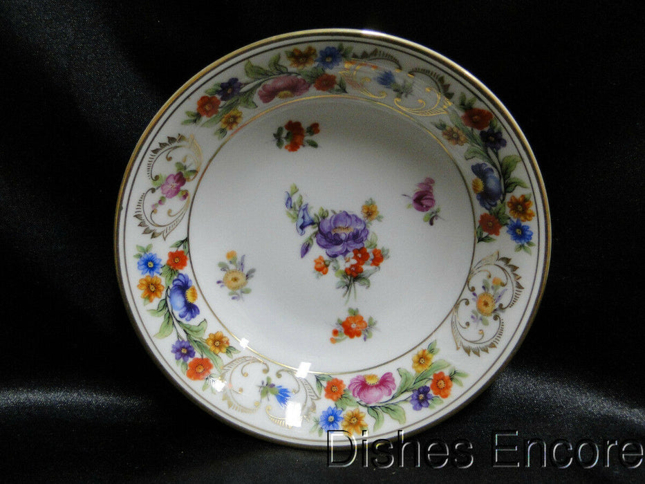 Dresden Style Royal, Floral & Gold Scrolls: Fruit Bowl (s), 5 3/8"