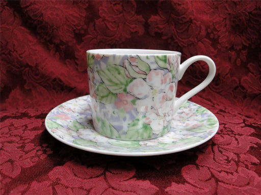 Neiman Marcus Apple Blossom, Pink, Green, Purple, Japan: Cup & Saucer Set (s)