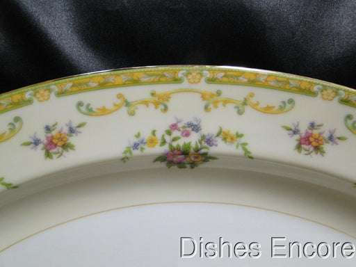 Noritake Arlene, 95645, Green Edge, Tan Scrolls: Oval Serving Platter, 16" x 12"