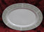 Mikasa Chapel, Green Bells on White, Platinum: Oval Serving Platter, 12"