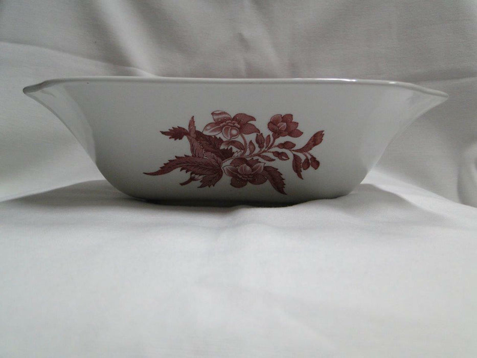 Copeland Spode's Camilla Red, Pink, Floral: Square Serving Bowl, 9 1/8", As Is
