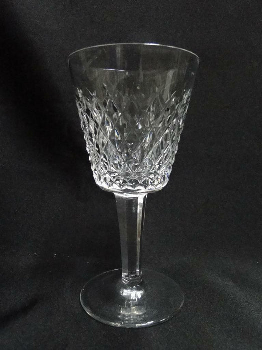 Waterford Crystal Alana, Cut Cross Hatch: Claret Wine (s), 5 7/8" Tall