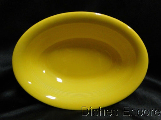 Fiesta: Yellow Oval Serving Bowl, 9 1/4", No Backstamp, As Is