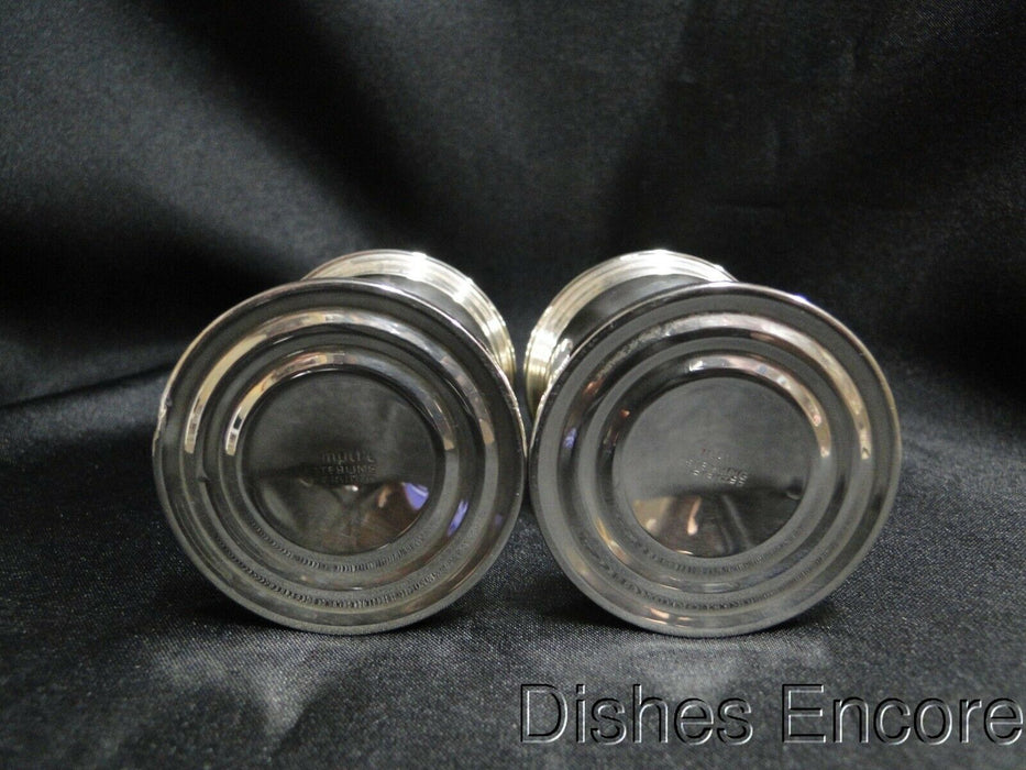 Empire Weighted Sterling Silver: Set of Salt & Pepper Shakers, 5" Tall,10 Holes