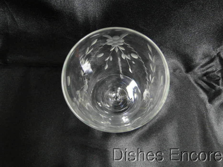 Clear w/ Etched Floral, Ball Stem: Iced Tea (s), 6 5/8" Tall - CR#031