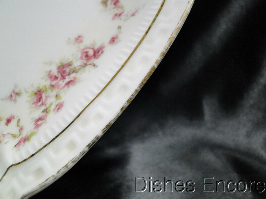 Zeh, Scherzer & Co 508, Pink Rose Garland: Oval Serving Platter, 13 3/8"