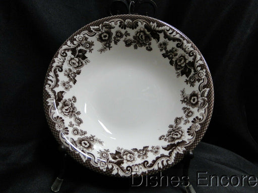 Spode Delamere, Brown Floral Trim, England: NEW Ascot Salad / Soup Bowl, 8"