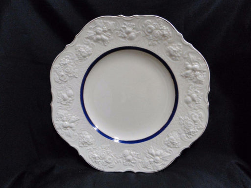 Crown Ducal CRD4493 Royal Blue Inner Band,Embossed Fruit Rim:Dinner Plate Crazed