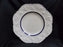 Crown Ducal CRD4493 Royal Blue Inner Band,Embossed Fruit Rim:Dinner Plate Crazed