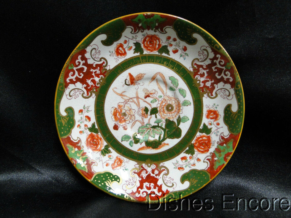 Mason's B9913 Red, Green, Coral, Gold: Cup & Saucer Set (s), 2 3/8", Crazing