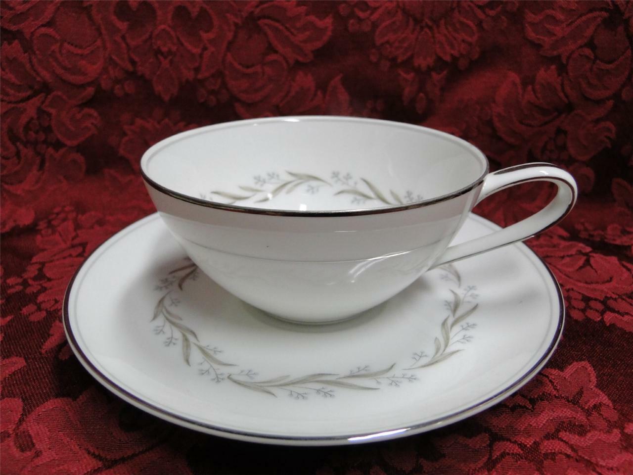 Noritake Almont, 6125, Blue Berries, Gray Leaves: Cup & Saucer Set (s)