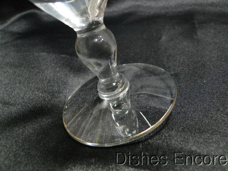 Clear w/ Double Gold Trim Gold Trim: Iced Tea (s), 7 1/8" Tall -- CR#093