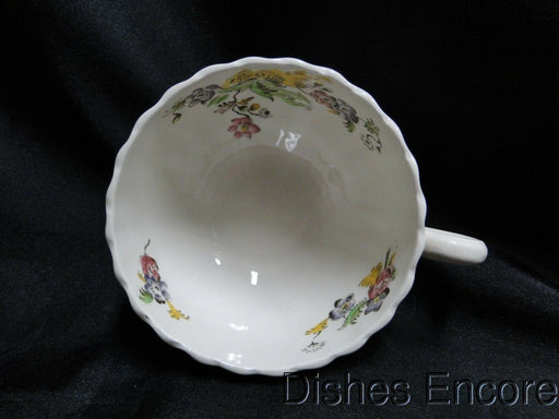 Spode Wicker Lane, Basket Weave, Florals: Cup & Saucer Set, Crazing & Chip