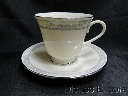 Lenox Charleston, Pastel Floral Band, Platinum: Cup & Saucer Set (s), 3 1/4"