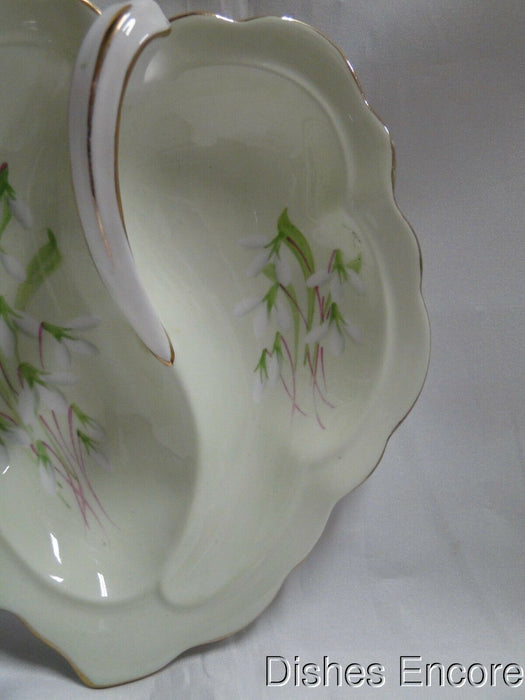 Royal Albert Laurentian Snowdrop, Pale Green, White Flowers: Two Part Relish, 7"