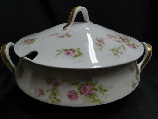 Haviland (Limoges) Schleiger 324B, Smooth, Pink Roses: Round Tureen & Lid