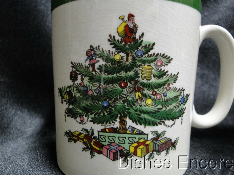 Spode Christmas Tree, Green Trim, England: Mug (s), 3 1/4" Tall, Crazing