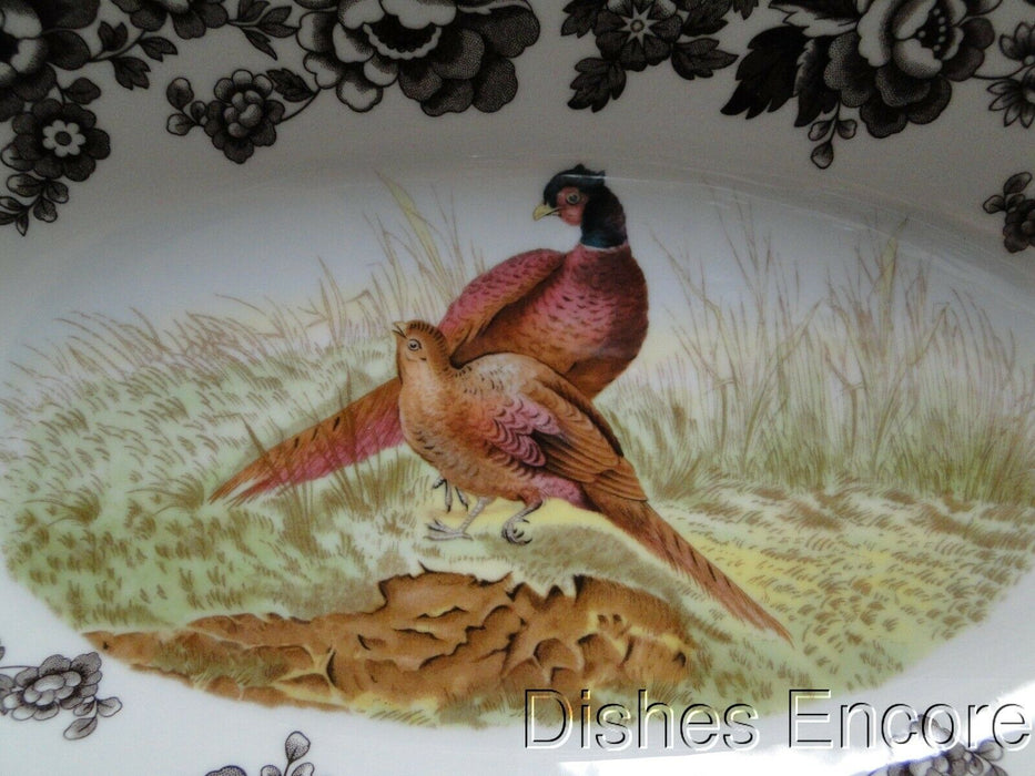 Spode Woodland Pheasant Game Bird: NEW Bread Tray / Serving Bowl, 15", Box