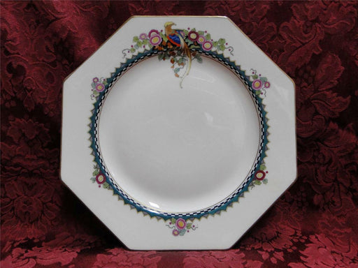 Rosenthal Troubadour 2536, Bird, Floral, Cream: Octagonal Luncheon Plate (s), 9"