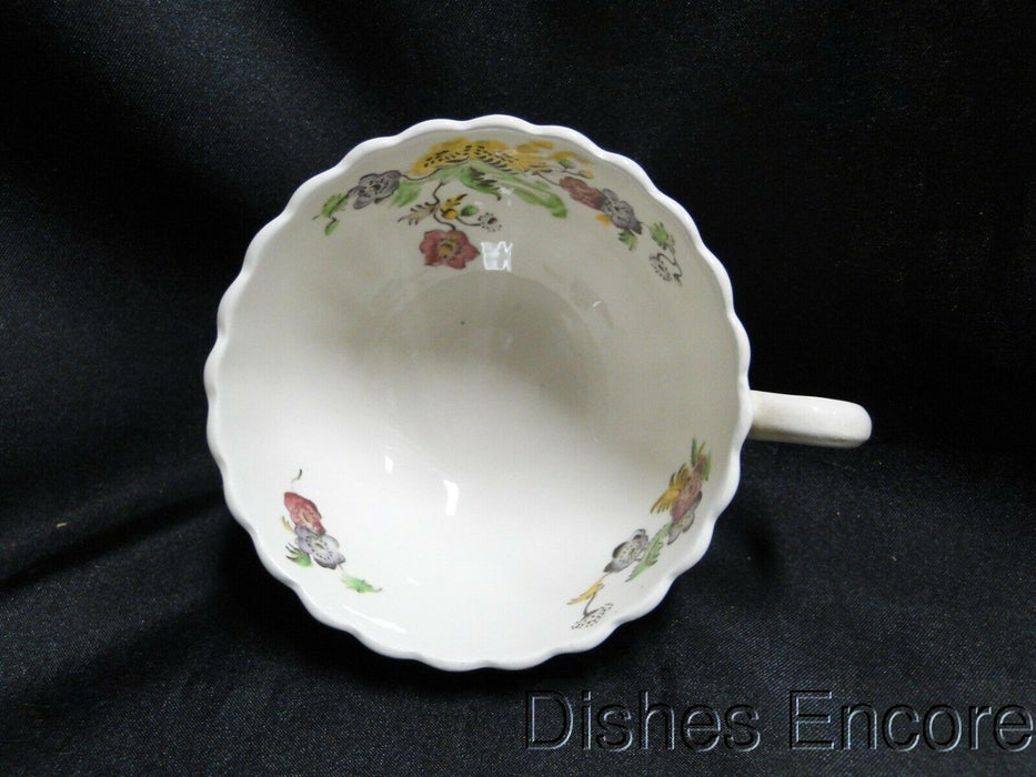 Spode Wicker Lane, Basket Weave, Florals: Cup & Saucer Set (s), 2 1/8"