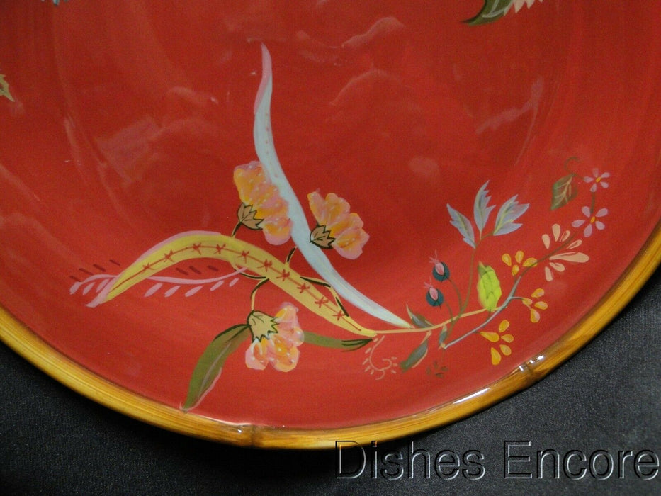 Tracy Porter Artesian Road, Red w/ Multicolored Floral: Dinner Plate, Nick