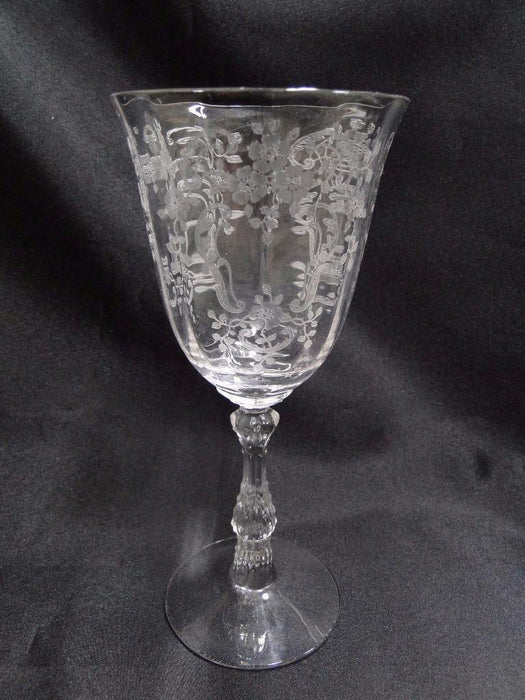 Fostoria Meadow Rose: Water or Wine Goblet (s), 7 5/8" Tall