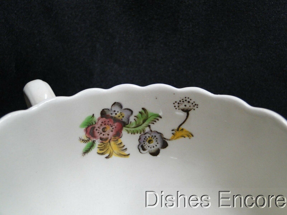 Spode Wicker Lane, Basket Weave, Florals: Cup & Saucer Set (s), 2 1/8"
