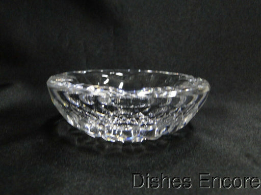 Clear w/ Cut Circles & Diamonds: Round Two Slot Ashtray, 3 1/2" x 1.5", MG#171