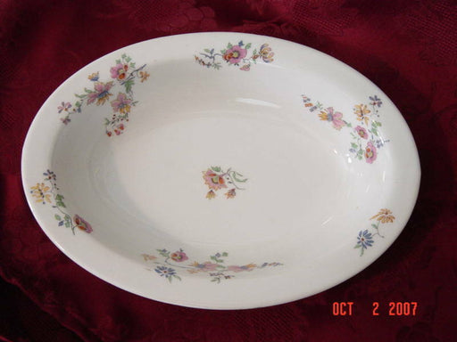 Haviland (Limoges) Head 56, Pink & Yellow, CHF 189: Oval Serving Bowl 10"