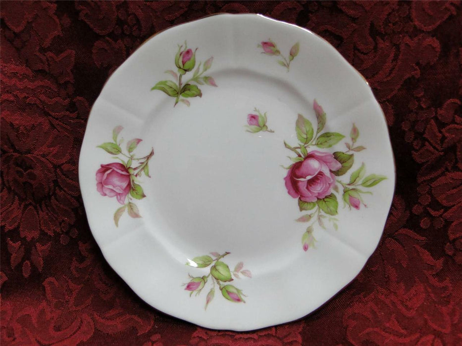 Adderley 7055, Pink Roses w/ Gold Trim: Bread Plate (s), 6"