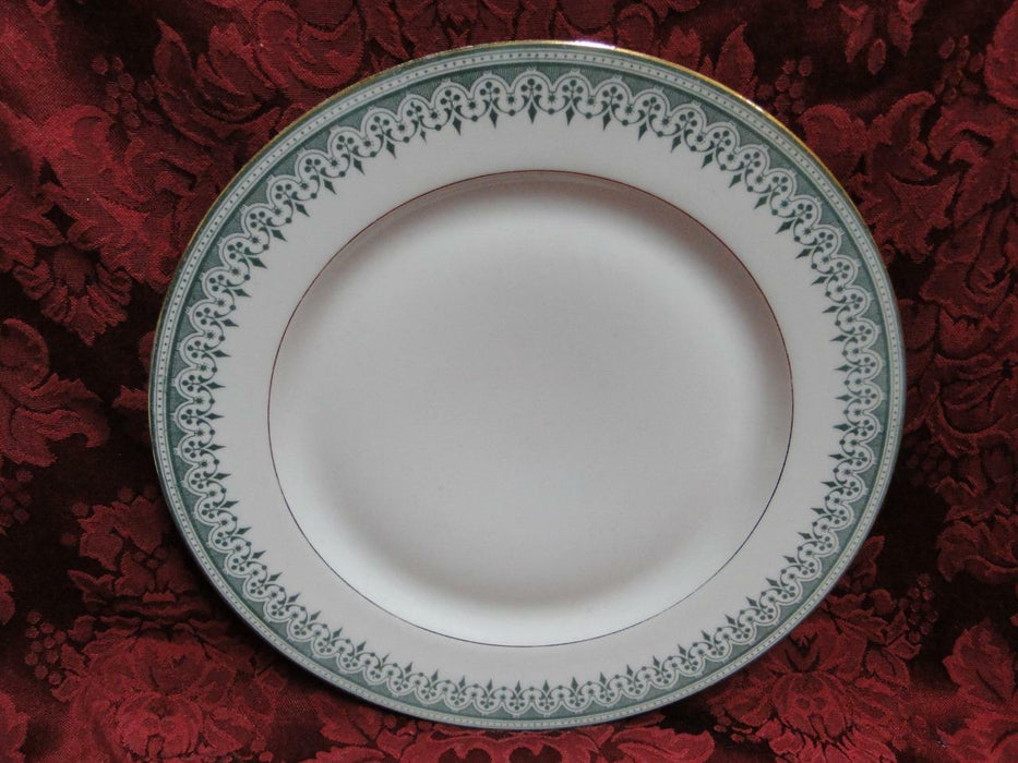 Tressemanes & Vogt TRV3, Green Geometric Rim, Gold: Dinner Plate (s), 9 7/8"
