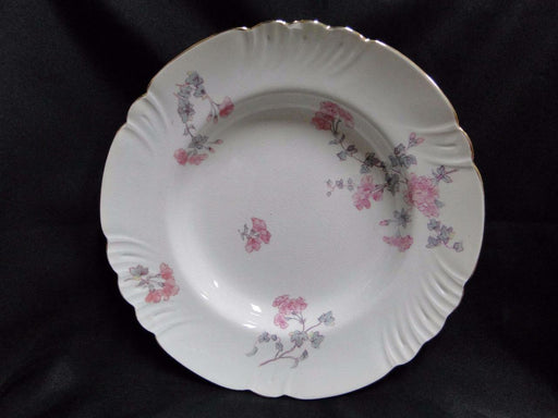 Gustafsberg Geranium, Pink & Blue Green: Rim Soup Bowl (s), 10 1/8", Crazing