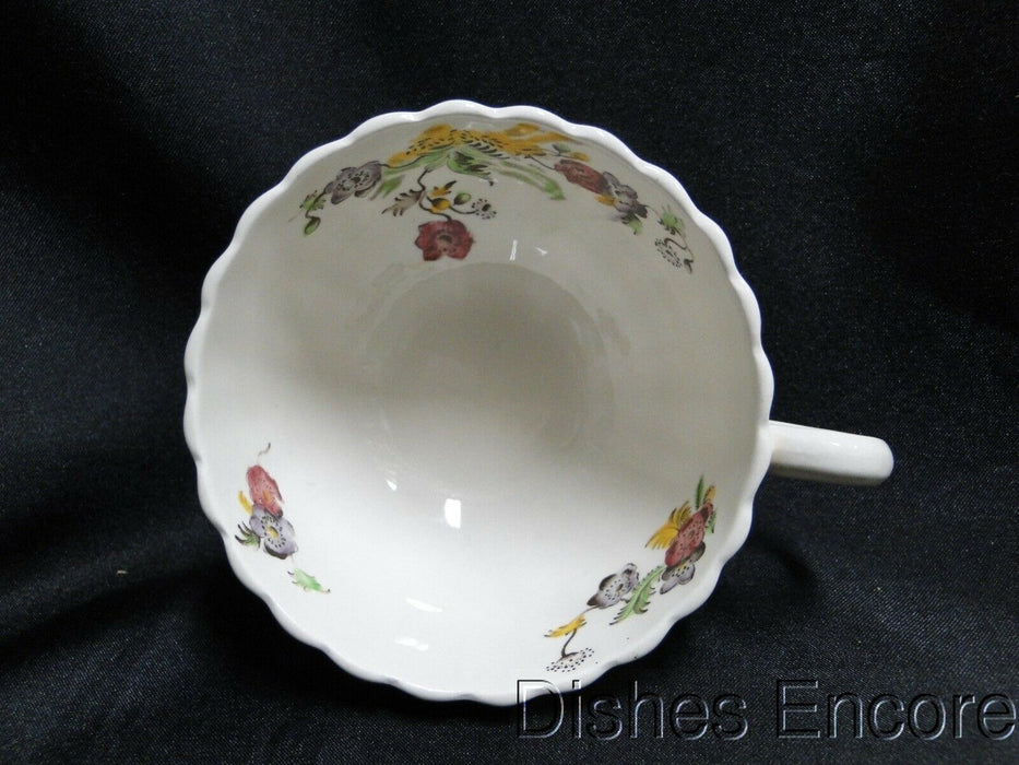 Spode Wicker Lane, Basket Weave, Florals: Cup & Saucer Set (s), 2 1/8", Crazing