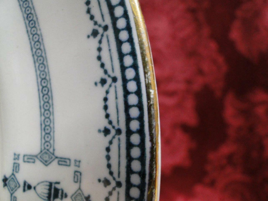 Royal Doulton Mina, Dark Blue Swags, Circles, Urns: Oval Serving Platter, 11"