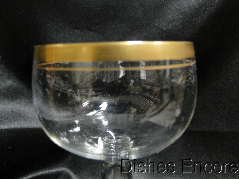 Clear w/ Double Gold Trim Gold Trim: Liquor Cocktail (s), 5 1/8" Tall -- CR#093
