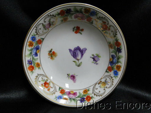 Dresden Style Royal, Floral & Gold Scrolls: Fruit Bowl (s), 5 3/8"