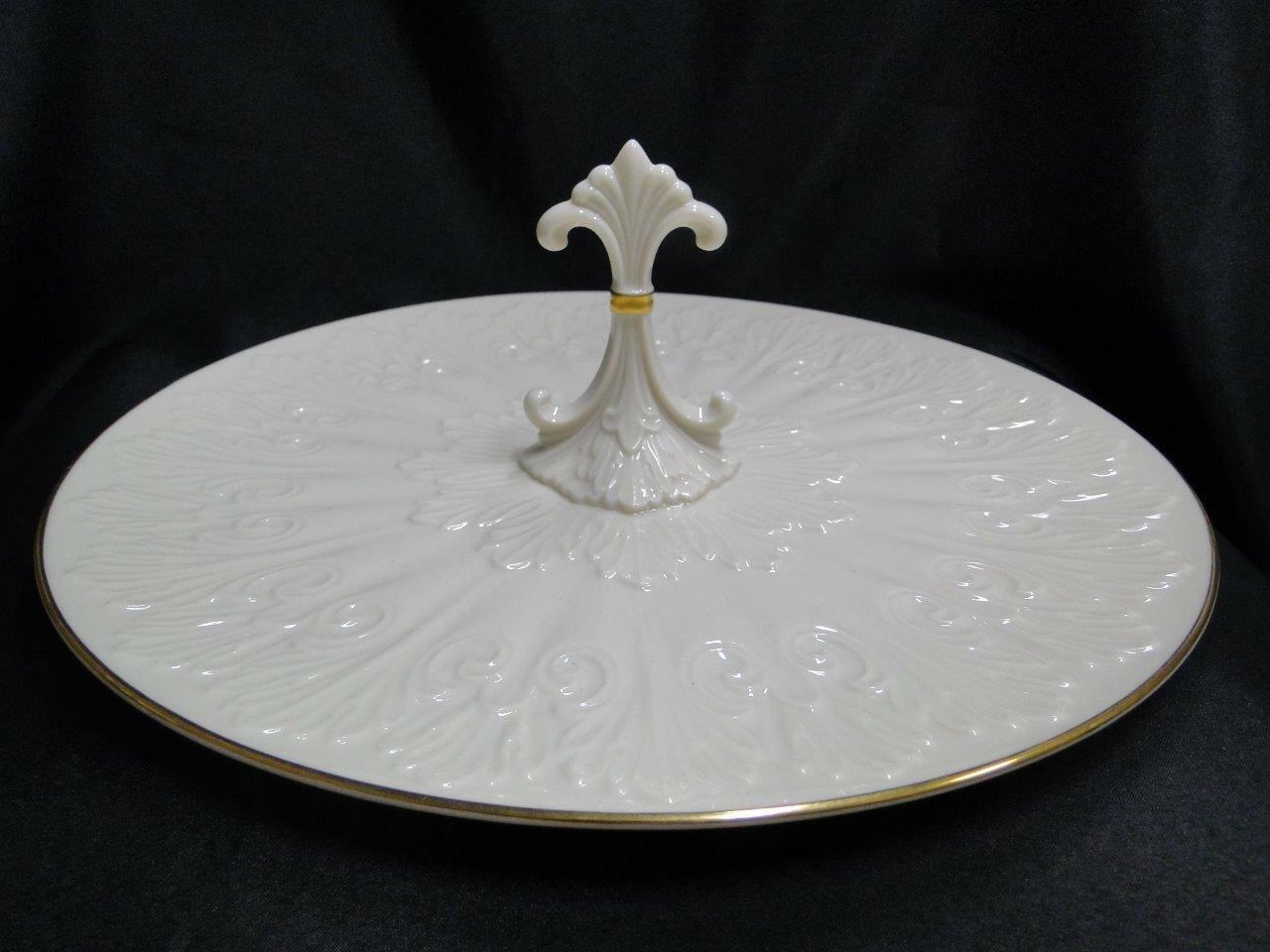 Lenox cake plate gold trim clearance