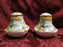 Nippon Hand Painted Lake Scene w/ White Flowers: Salt & Pepper Shaker Set, 2.5"
